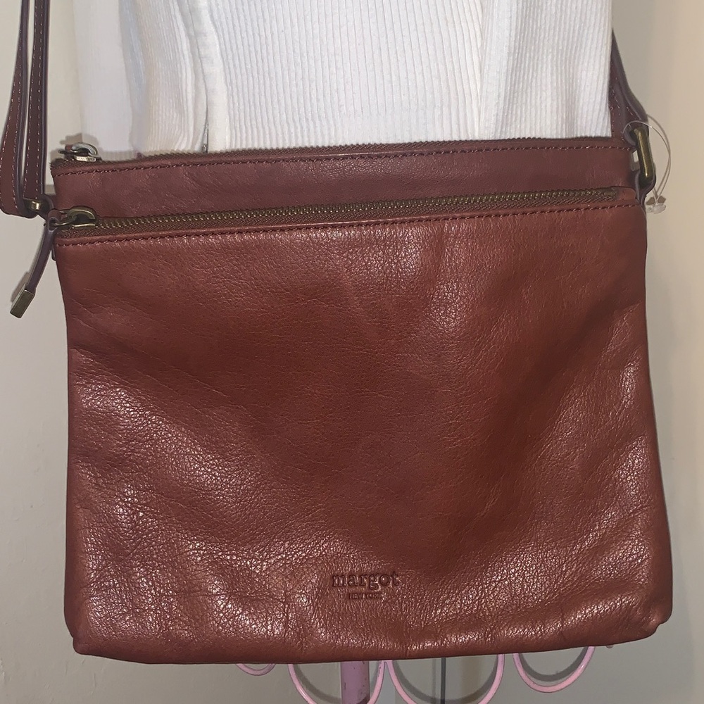 🎁Like New Elegant Margot New York Brown Crossbody Bag